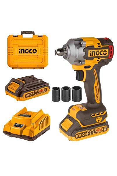 Ingco Lİ-İON AKÜLÜ SOMUN SIKMA 1/2 ''20V 4.0 AH + Lİ-İON AKÜ VE ŞARJ CİHAZI S...