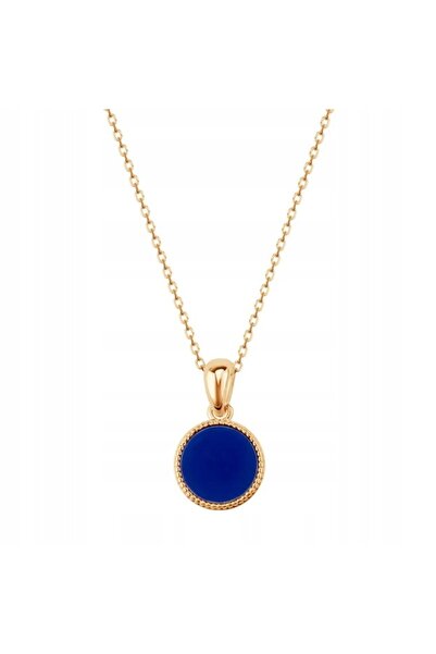 Verona Colier argintiu placat cu aur cu lapis albastru 40-45cm NSC56474Y