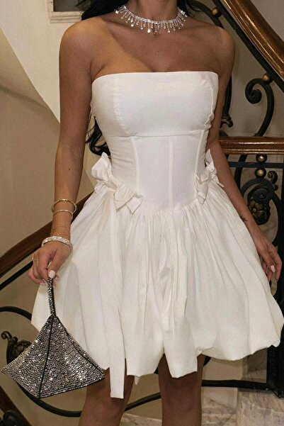 serapboutique Straplez Mini Elbise