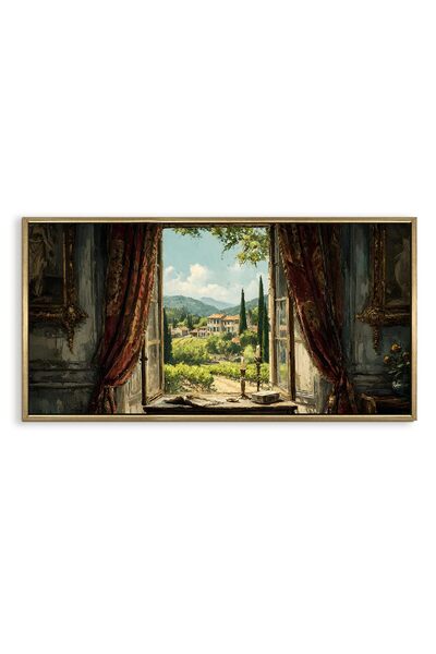Signtouch Advertising Signtouch Vintage Château Landscape Canvas Wall Art 50x...