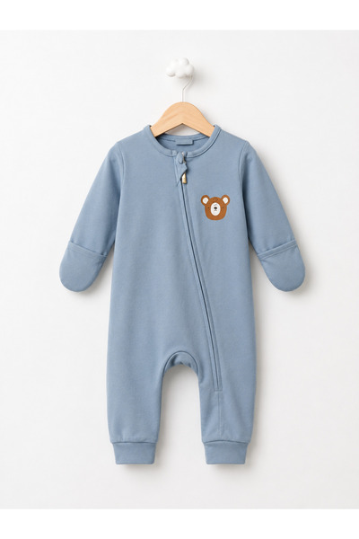 Baby Fou Overalls with Built-In Gloves (100% Cotton)