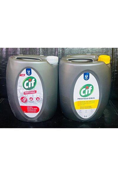 Cif IZGARA OCAK FIRIN YAĞ TEMİZLEYİCİ 5 lt. ve SEBZE MEYVE HİJYENİK DURULAMA ...