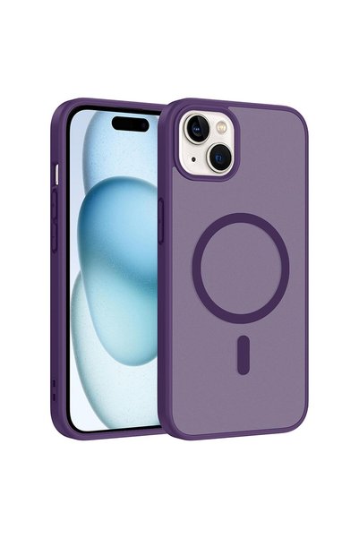 Microsonic Apple iPhone 15 Compatible Case Magsmoke Neo Deep Purple