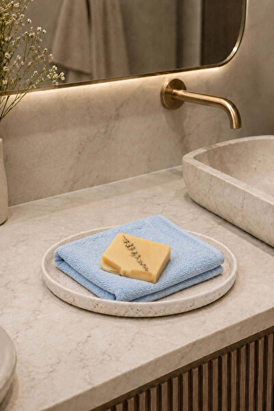 İrya Travertine Tepsi Açık Bej