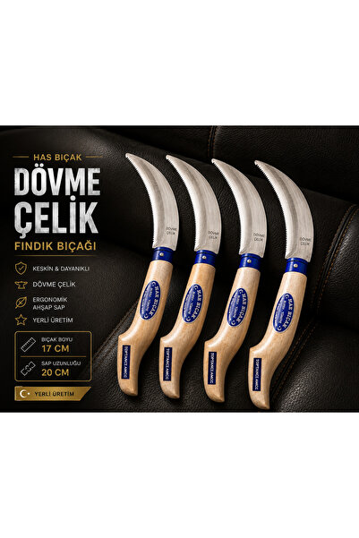 Toptancı Amca Has Bıçak 4'lü Dövme Çelik Fındık Bıçkısı Seti | 17 cm Testere ...