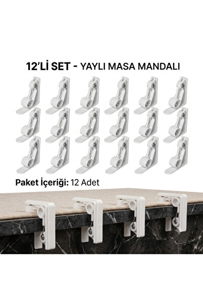 bimbambom Masa örtüsü kıskacı, 12li Masa örtüsü mandalı