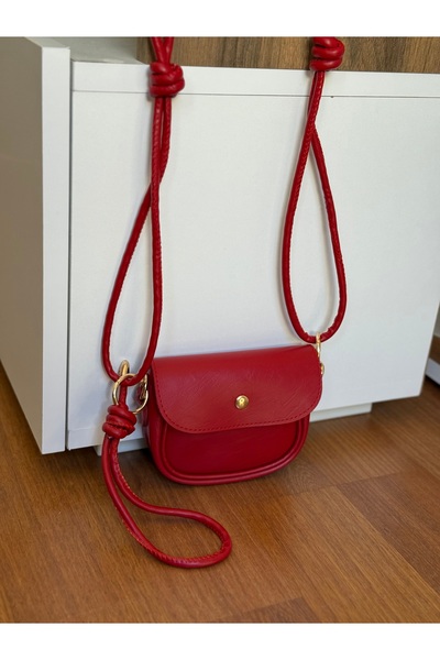 Bagnest Adjustable Knot Strap Detailed Mini Size Women's Hand and Shoulder Ba...