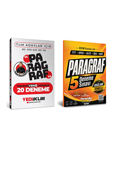 Peramila Yayıncılık 2026 Yediiklim Tüm Sınavlar İçin Paragraf Deneme Seti KPS...