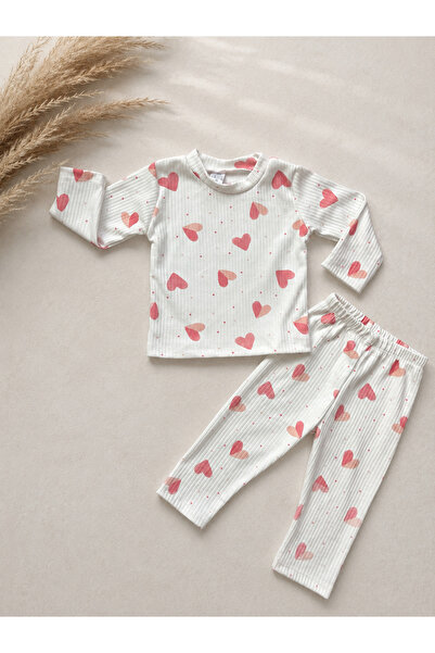 ONE bebek Heart Design Double Baby Girl Set