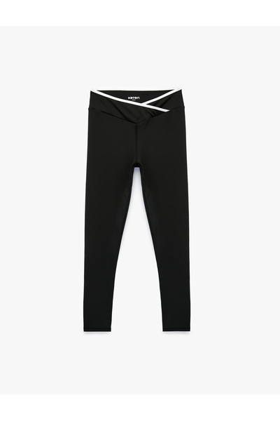 Koton Yüksek Bel Kemer Detaylı Slim Fit Spor Tayt