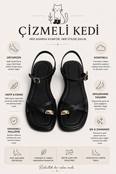 ESPADRİN Women's Cross-Strap Sandals with Ring Detail