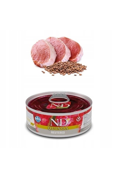 Farmina Hrană pentru pisici Quinoa Neutered Carne de porc 80 g