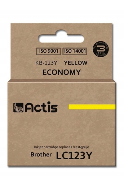NO BRAND ACTIS ink pentru Brother LC123Y KB-123Y Galben
