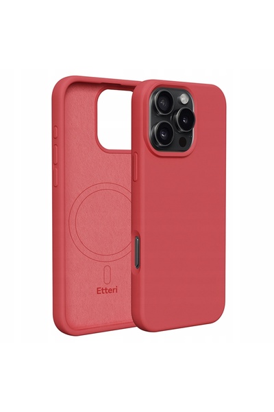 NO BRAND Husa ETTERI Silicone Mag pentru Apple iPhone 16 Pro Max Malinowy