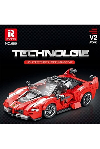 REOBRIX Blocuri de plastic Tehnologii Mașină de curse V2 FXX K 686