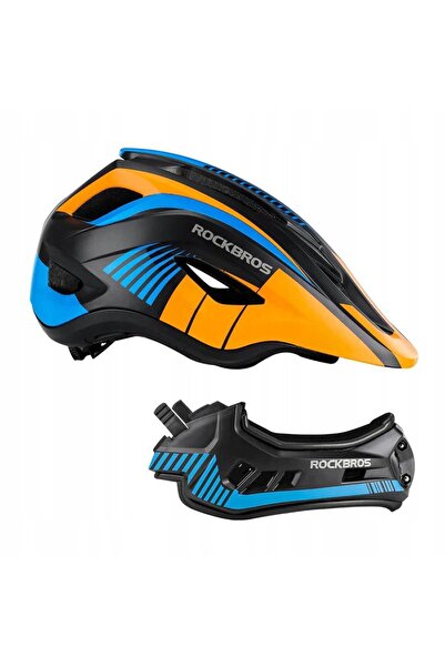 ROCKBROS Cască de bicicletă TT-32SOBL-S Negru-portocaliu pentru copii mărimea S
