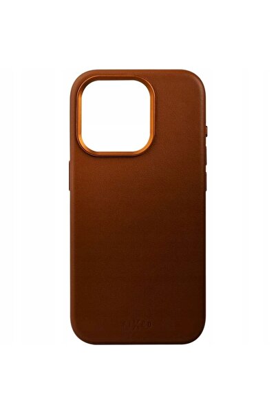 NO BRAND Husa FIXED MagLeather MagSafe pentru Apple iPhone 15 Plus Maro