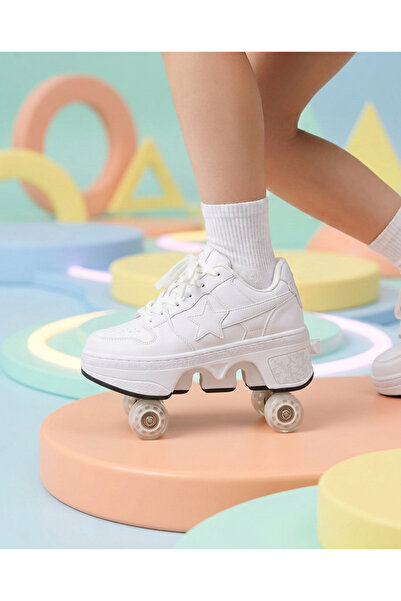 BURUNİ One-Touch Automatic Transforming Roller Skates Children's Sports Shoes