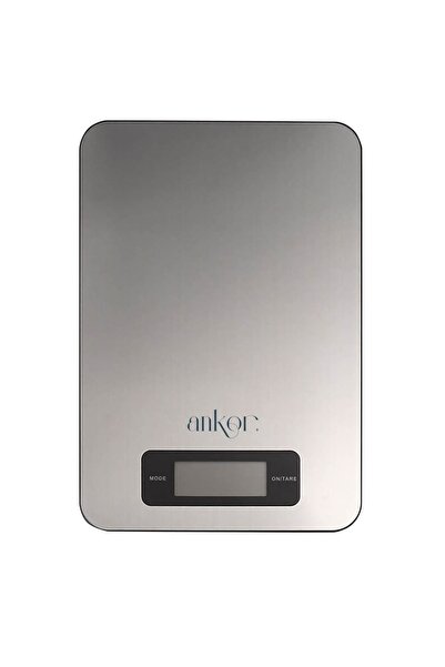 ANKOR Ηλεκτρονική Ζυγαριά Κουζίνας Ασημί 5kg 826797
