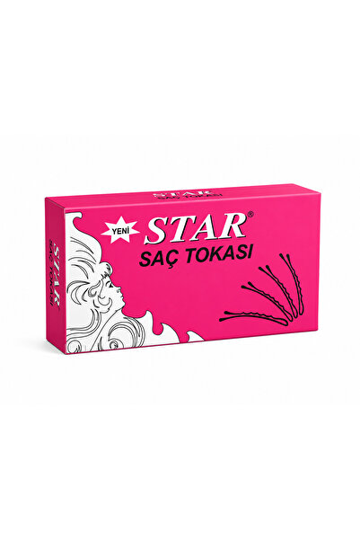 Star No:7 Profesyonel Tel Saç Tokası 125 Adet Siyah Topuz Tokası Kuaför Tipi ...