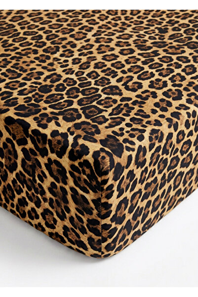 femmhome 100% Cotton Premium Elastic Sheet Set Leopard Pattern