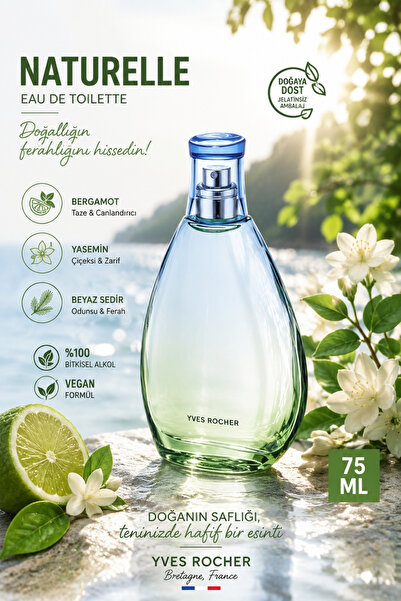 Yves Rocher Bergamot, Yasemin ve Beyaz Sedir Notalı Hafif Ferah Vegan Kadın E...