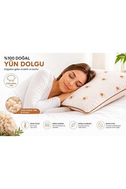 Pillow&bed Organik yün yastı 50x70