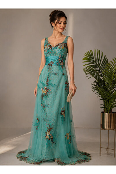 ASIAN Luxurious and Elegant Soft Tulle Evening Dress Available in 3 Colors: C...
