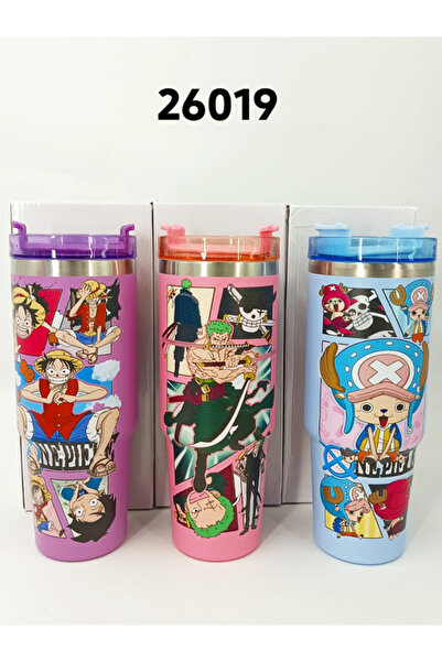 Generic Anime One Piece Character Designs Stainless Steel Thermos Mug (3 Pieces)