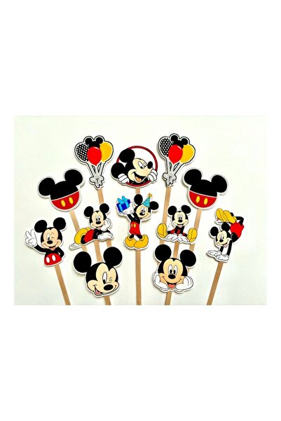 DecoParty Set de decorațiuni pentru tort – Tematică MICKEY MOUSE, 12 piese, C...