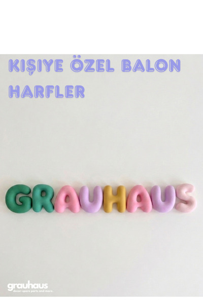 Kişiye Özel Renkli Balon Harf Dekoratif Doğum Günü Parti Süsü