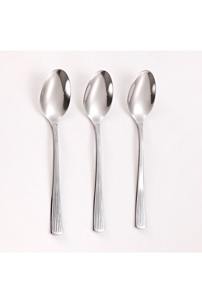 OEM Lingurițe de desert liniare din oțel inoxidabil - Set de 3, 14,5 cm