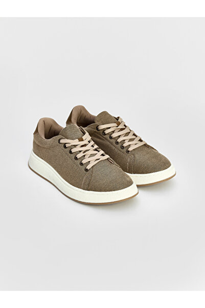 LC Waikiki Lcw Steps Men's Sneakers with Mesh Detail in Beige