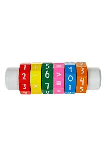 OEM Calculator educativ din lemn de 13,5 cm cu mărgele pentru numere și opera...