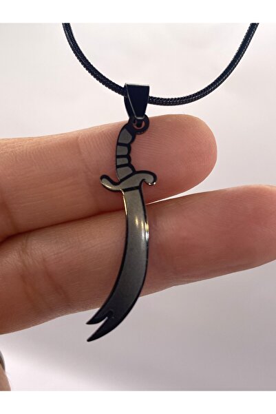 kurukafagift Steel Chain Necklace with Zulfiqar Sword Figure