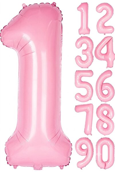 baloss fer 76 CM Pembe 1 Rakam Folyo Balon 1 Adet Doğum Günü Parti Organizasy...