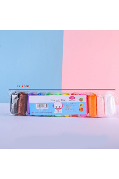 UĞURDAN Zıplayan Havayla Kuruyan Yumuşak Kil Kendin Yap Seti 12 Renk Air Dry Clay DIY Hamur