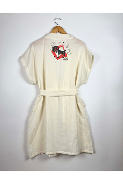 Kidilia Aries Design Low Sleeve Muslin Kimono