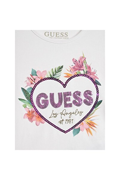 Guess Κοριτσίστικο Μπλουζάκι K5GI10K6YW4 Λευκό