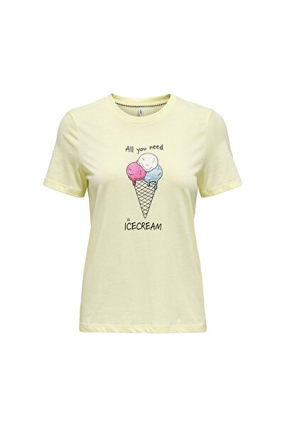 ONLY Γυναικείο T-shirt 15349901 Κίτρινο