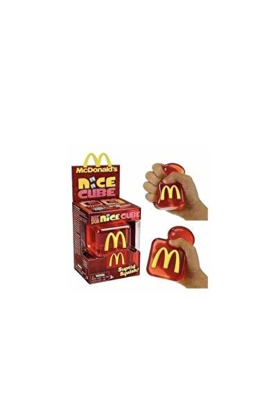 Schylling Jucărie squishy antistres, NeeDoh Nice Cube, McDonald's, roșu, 5,5 cm