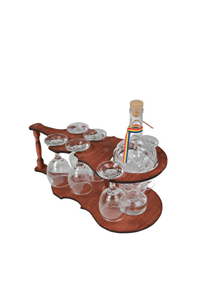 LimArt Set cadou artizanal pentru servire, model Vioara cu sticla Strugure, s...