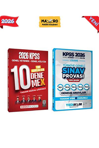 Yediiklim Yayınları Yediiklim + İndeks 2026 Baskı KPSS Genel Yetenek Genel Kü...