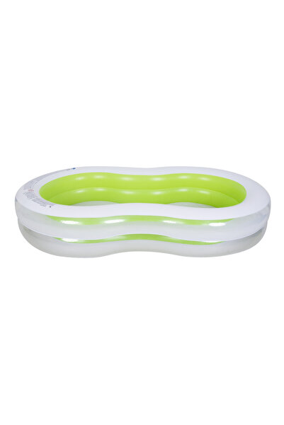 Jilong 240cm Figure-8 Inflatable Family Pool, Easy Setup, Green
