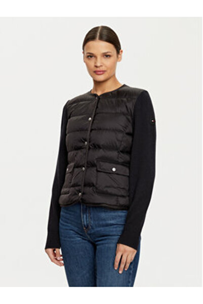 Tommy Hilfiger Geacă de puf pentru femei WW0WW44343 Negru
