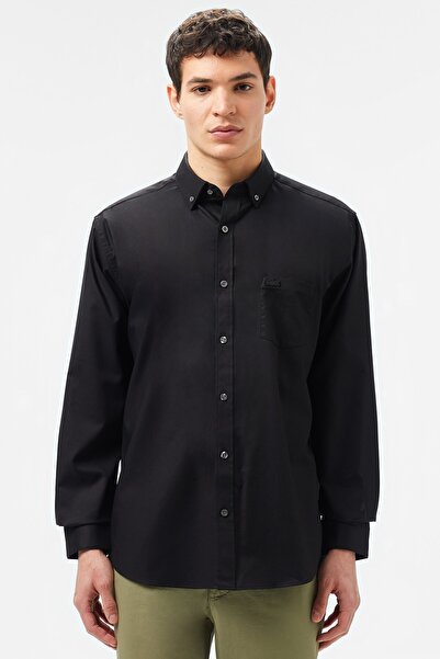Lacoste Men's Regular Fit Button-Down Cotton Shirt Men's Button-Down Collar C...