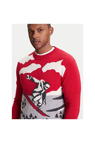United Colors of Benetton Pulover bărbătesc 1244K108R Roșu