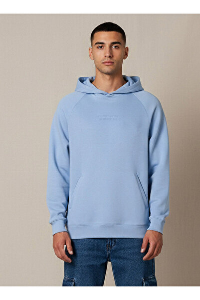 FAV TONAL PRINT DETAIL POCKET HOODIE
