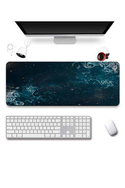 SonicTouch Mousepad pentru tastatură 40x90cm Night Nebula, fără cusături, net...