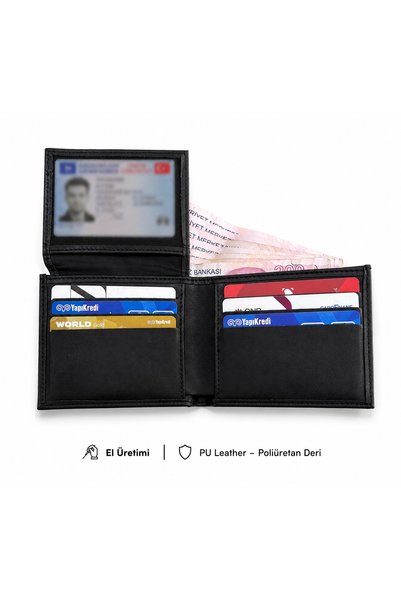FT Italian Premium Leather Men's Wallet |   Polyurethane Leather |   Piston Design |